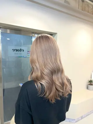 セミロング カラー ブリーチカラー🦋‪ 田中さくらのヘアスタイル