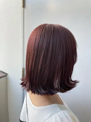 ミディアム カラー ベージュカラー💖 やすひろのヘアスタイル