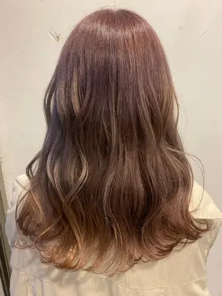 セミロング カラー 💚 nao💚のヘアスタイル