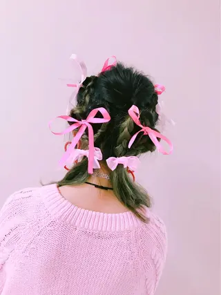 セミロング インナーカラー /ヘアメ じゅんのヘアスタイル