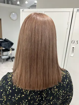 セミロング カラー 韓国透明感/艶カラー saya🧸🍼のヘアスタイル