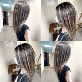 ミディアム カラー 松井那津子 /ハイライトブリーチのヘアスタイル