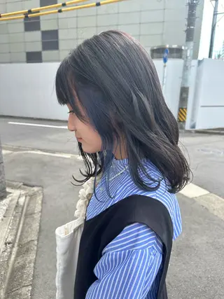 ミディアム ナナカ/似合わせ/透 明感名駅美女創り職人のヘアスタイル