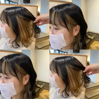 ミディアム カラー 艶カラー/韓国顔周り 🎀mamiのヘアスタイル