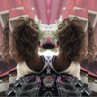 セミロング ヘアアレンジ Yamauchi natsumiのヘアスタイル