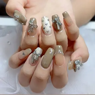 ネイル 🎀erika 長さだし💗モチ最高のネイルデザイン