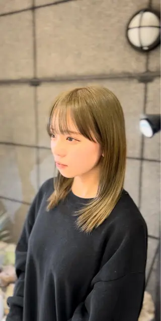セミロング カラー 艶髪透明感🫧/ひか カットモデル募集✂︎のヘアスタイル