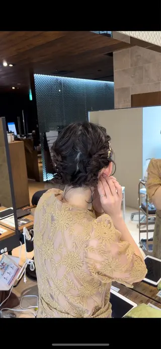 ミディアム 韓国ヘア/顔周り ヘアセット/加藤優里のヘアスタイル