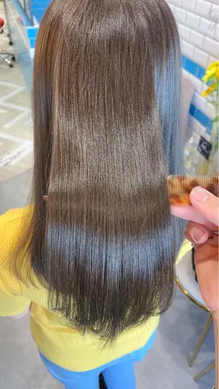 セミロング 新宿/韓国風レイヤー 髪質改善/渋谷直樹のヘアスタイル