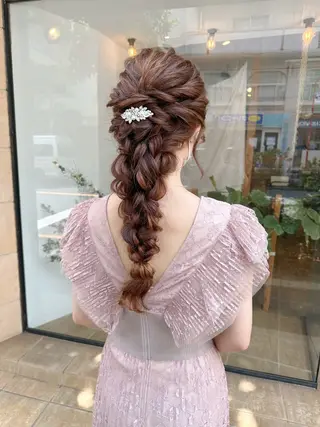 ロング ヘアアレンジ ヘアアレンジ にいた　かづしげのヘアスタイル