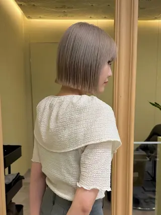 ショート 🌈扱いやすいボブ× ブリーチ🌈TAMEのヘアスタイル