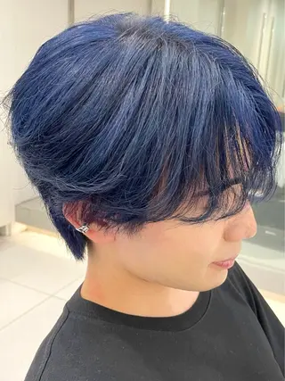 ショート メンズ センターパート/ マッシュ 小野 樹のヘアスタイル