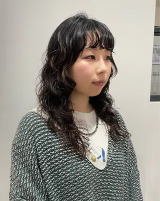 ロング パーマ ELLE salon サエのヘアスタイル