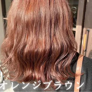 ミディアム カラー 川越 輝梨奈のヘアスタイル