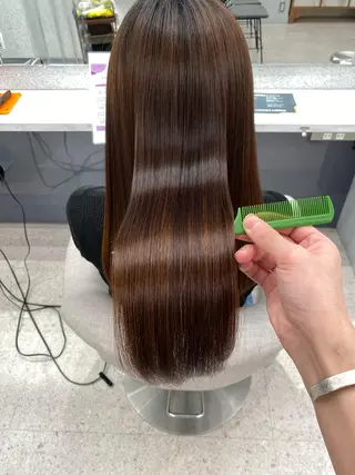 ロング 京都レイヤーカット/ 縮毛矯正/羽柴りくのヘアスタイル