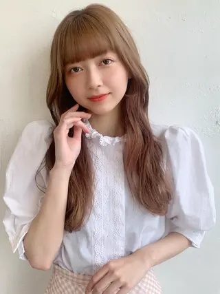 ロング カラー 藤間 帆乃夏（とうまほのかのヘアスタイル