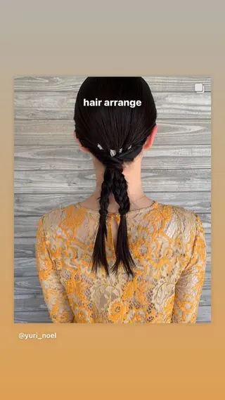 セミロング ヘアアレンジ la fith所属・rico_by ヘアとアイブロウのヘアスタイル