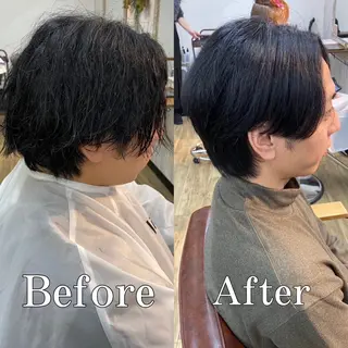 パーマ メンズ 🫧‪縮毛矯正 かとうよしき🫧のヘアスタイル