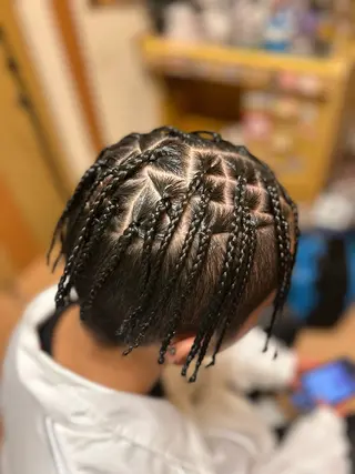 ミディアム ヘアアレンジ メンズ ブラックヘア🧜‍♂ 😈itsuki👿のヘアスタイル