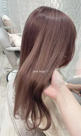 ロング カラー パーマ ヘアアレンジ キッズ ネイル マツエク・マツパ アイブロウ himawari♡ 柔らかいカラーのヘアスタイル