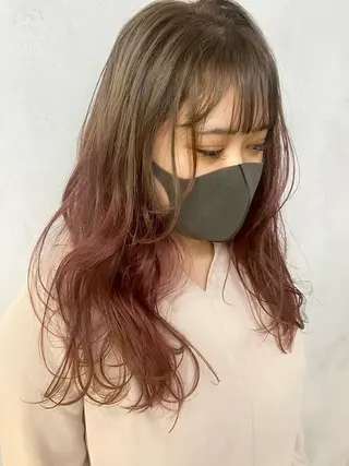 ロング ちばた/レイヤー 似合わせ/大阪中津のヘアスタイル