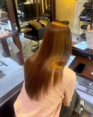 ロング カラー パーマ eim hair rink  長津田店所属・🫧透明感カラー 🫧しほのヘアスタイル