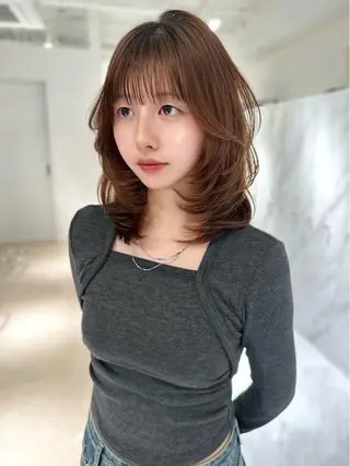 ミディアム 上野/韓国hair 🤍MOEKA🤍のヘアスタイル