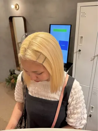 ショート カラー 🫧髪質改善/Wカラ ー 暖色 🌸桜🌸のヘアスタイル