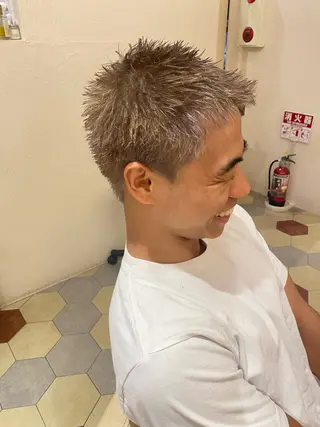 ショート カラー メンズ 菊池大一 溝の口パーマのヘアスタイル