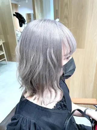 ミディアム カラー レイヤー/ハッシュ 渋谷/サッタのヘアスタイル