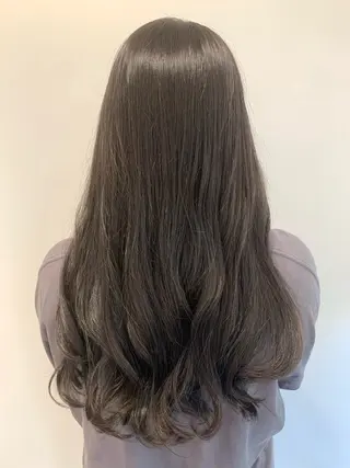 ロング カラー 松浦ゆずき 韓国/ 診断/ダウンパーマのヘアスタイル