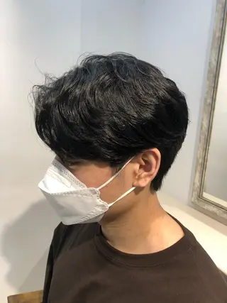 ミディアム パーマ メンズ 🤍中野 レオ🤍のヘアスタイル