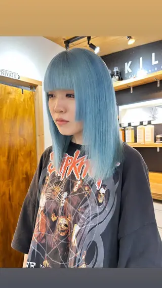 セミロング カラー 🧸艶々韓国ヘア 🧁mizunaのヘアスタイル