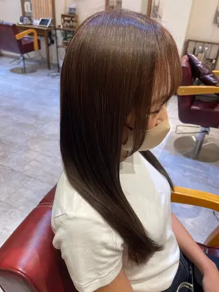 セミロング カラー 🍭透明感カラー 志賀拓海🍬🌈のヘアスタイル