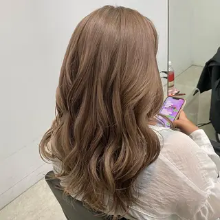ロング カラー パーマ ヘアアレンジ メンズ キッズ ネイル マツエク・マツパ アイブロウ 透明感ワンカラー梅田 ダブルカラー/川上のヘアスタイル