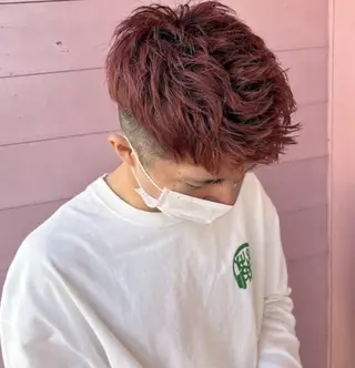 パーマ メンズ 透明感カラー/ くびれヘア/ユウユのヘアスタイル