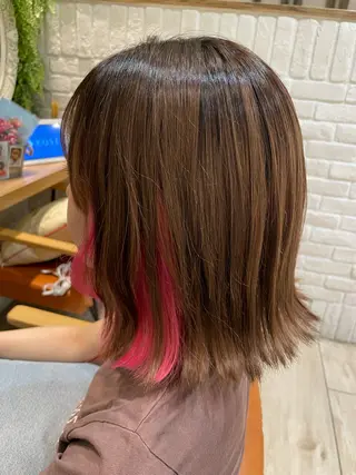 ミディアム カラー ブリーチ超特化美容師 ☯️ルカ✡️💫のヘアスタイル