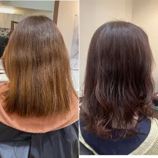 ロング MOLLASALON 浅香山店所属・髪質改善カラー 縮毛矯正🤍辻桃加のヘアスタイル