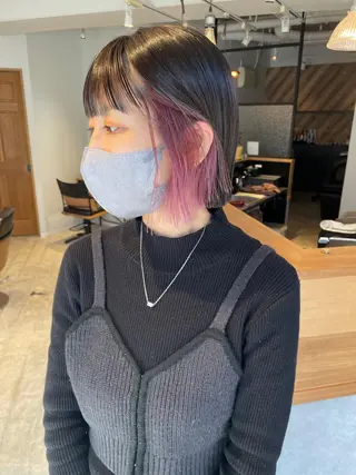 ミディアム カラー ZOA classic hair所属・東 みのりのヘアスタイル