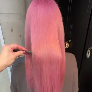 ミディアム カラー ✨ブリーチ支持No1 複雑履歴修正/舘岡のヘアスタイル