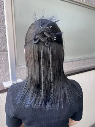 ミディアム カラー ヘアアレンジ 🌈デザインヘア職人 Kaede🌈のヘアスタイル