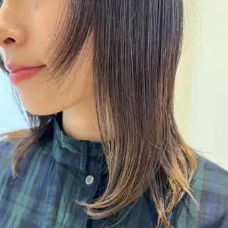 ミディアム 透明感カラー/ベージ ュ/HIKARU🌿のヘアスタイル