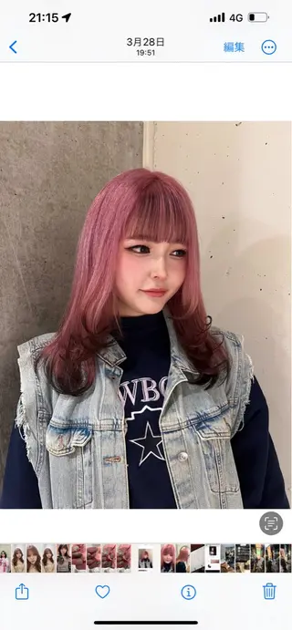 セミロング キッズ ニーナ/MONIQA /ハイトーンカラーのヘアスタイル