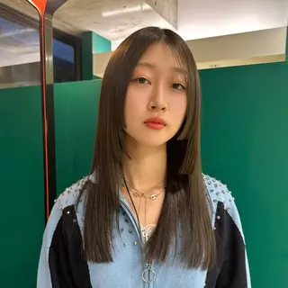 セミロング カラー M所属・ハイトーン/透け感 カラー🎀真香のヘアスタイル