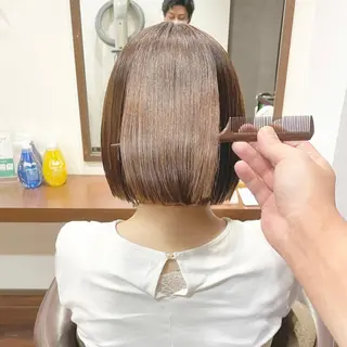 ミディアム カラー ヘアアレンジ キッズ さわ きょうすけ/ ボブ髪質改善ショートのヘアスタイル