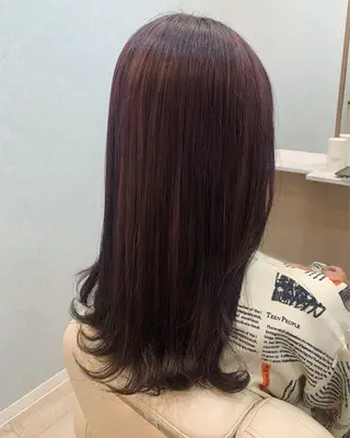 セミロング カラー 安藤 あおいのヘアスタイル