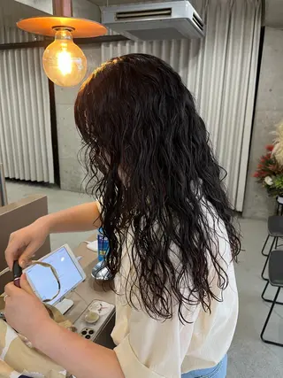 ロング パーマ ロングパーマ木村 ボブパーマのヘアスタイル