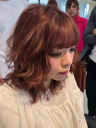 セミロング 大山 晃介のヘアスタイル