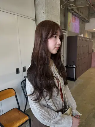 ロング カラー 森田遥奈/透明感カラ ー/似合わせカットのヘアスタイル