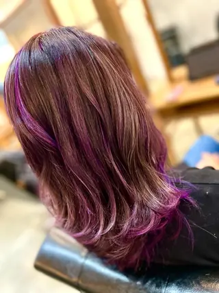 セミロング カラー Style Tのヘアスタイル